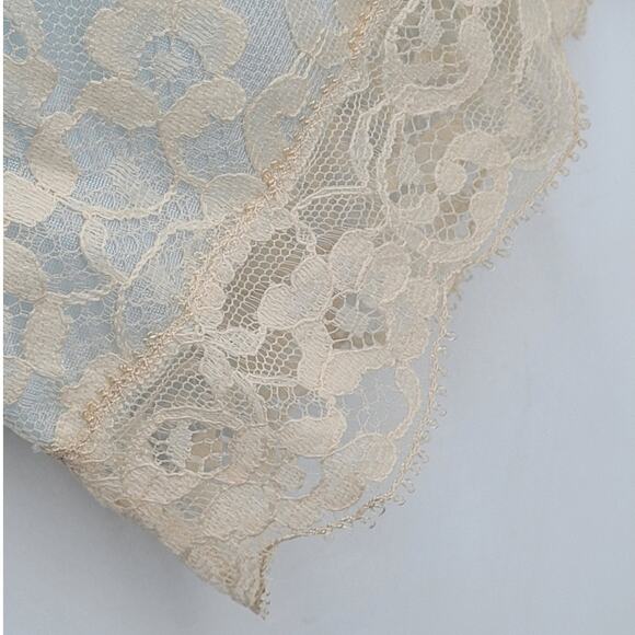 Vanity Fair Vintage Satin Lace Button Up Short Sleeve Pant Pajama Lingerie Set - Picture 11 of 14